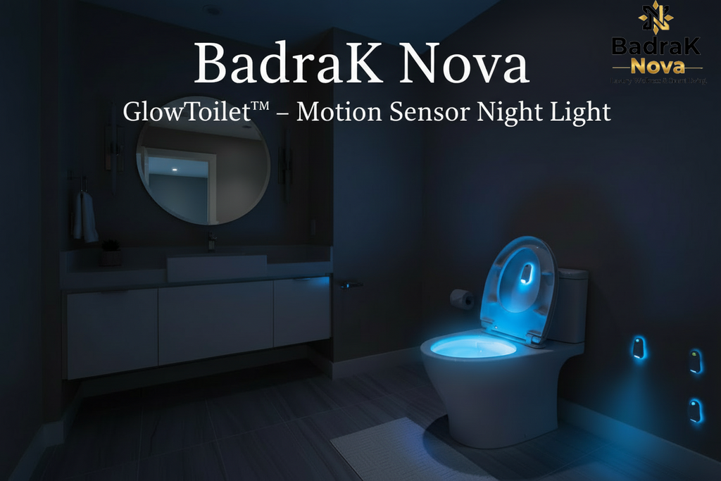 🚽 BadraK Nova GlowToilet™ – Motion Sensor Night Light