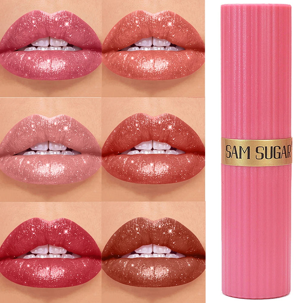 💄 BadraK Nova GlamShine™ – Metallic Glitter Lipstick