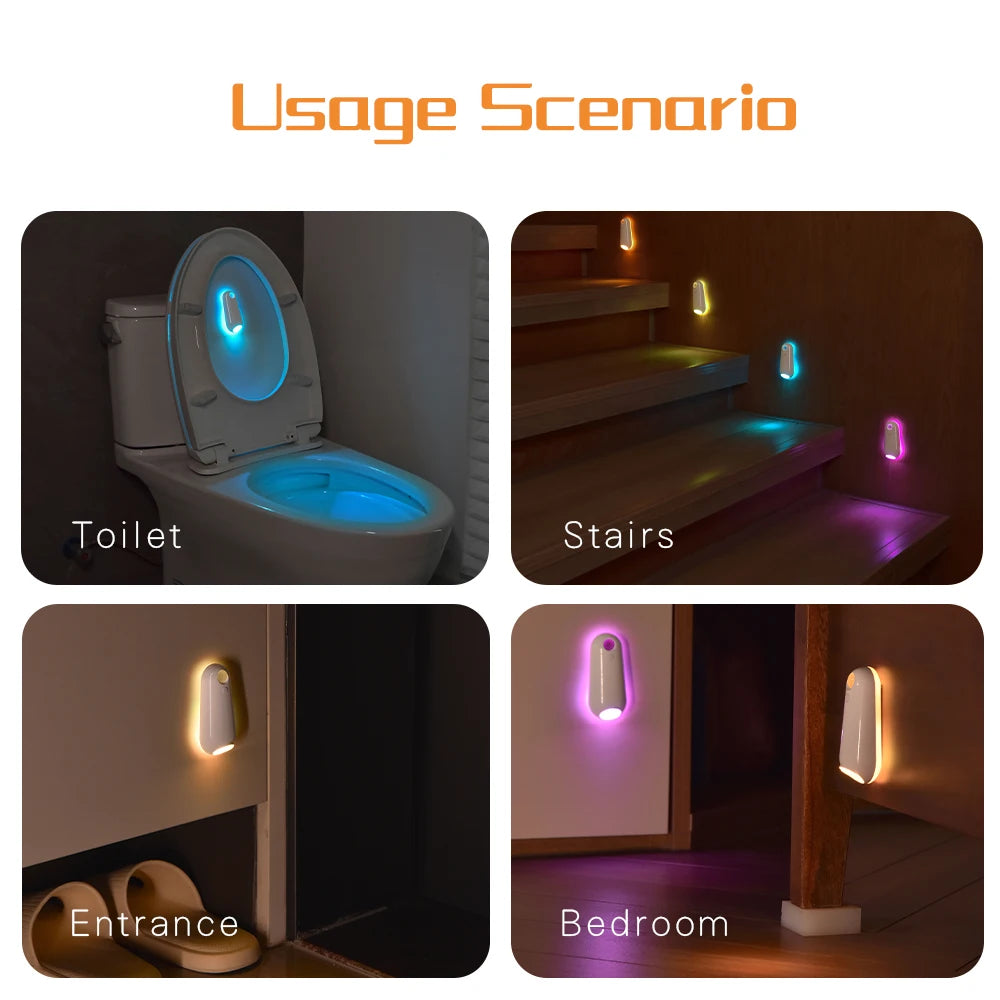 🚽 BadraK Nova GlowToilet™ – Motion Sensor Night Light