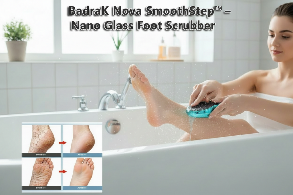 🦶BadraK Nova SmoothStep™ – Nano Glass Foot Scrubber